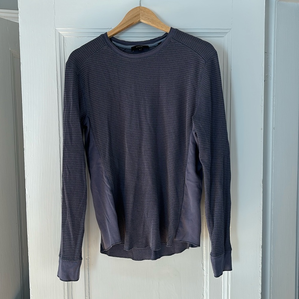 Vince Long-Sleeve Waffle Shirt